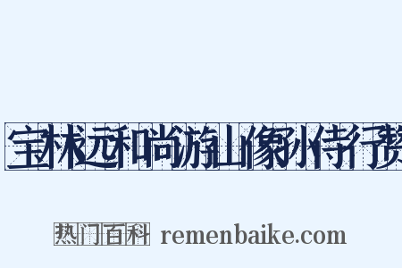 宝林远和尚游山像孙侍行赞是什么意思的图片
